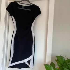 Black and White Contemporary Dress